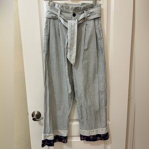 Madewell 100% Cotton Striped Paper Bag Pants Women’s 2